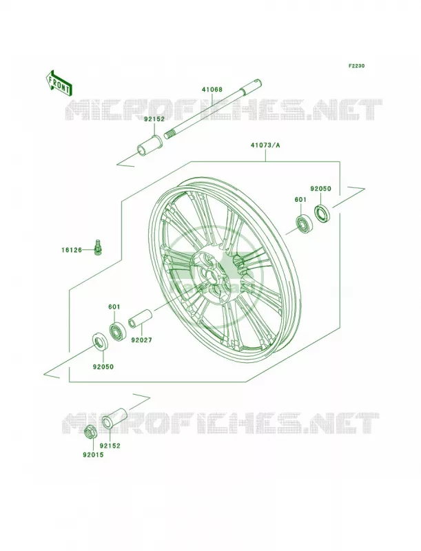 Front Wheel Kawasaki MOTOS 900 2009 Vulcan 900 Custom  VN900C9F