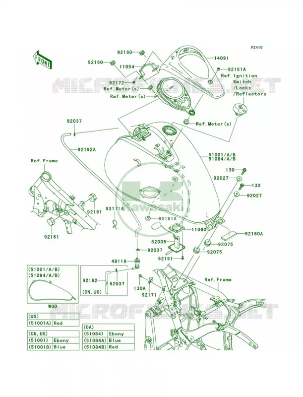 Fuel TankC7F Kawasaki MOTOS 900 2009 Vulcan 900 Custom  VN900C9F