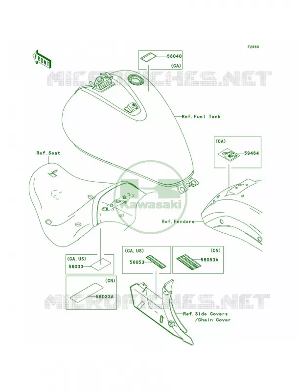 Labels Kawasaki MOTOS 900 2009 Vulcan 900 Custom   VN900C9FA
