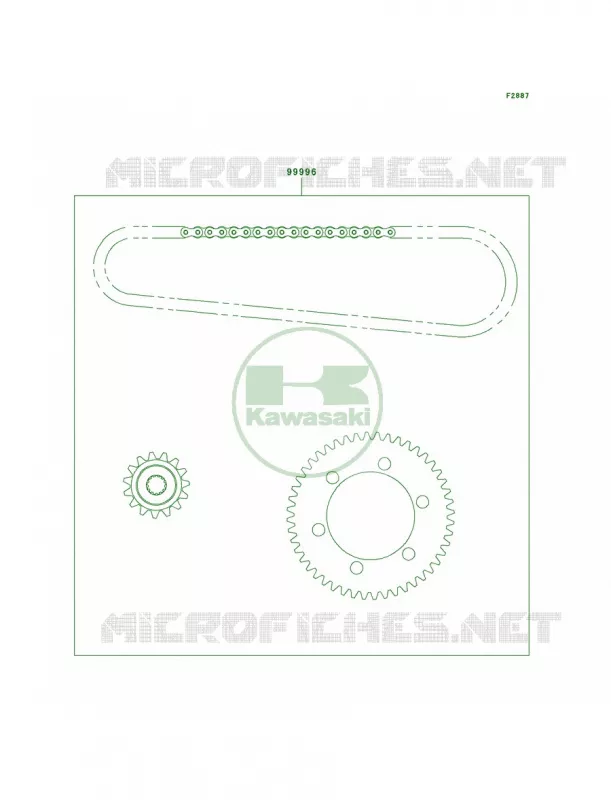 Chain Kit Kawasaki MOTOS 500 2008 Vulcan 500 LTD  EN500C8F