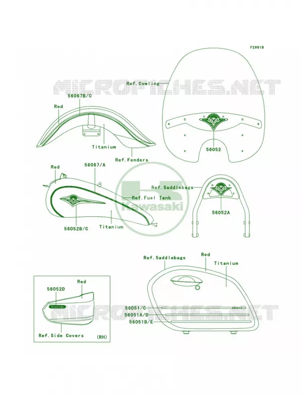 DecalsRedTitaniumD7FA Kawasaki MOTOS 1600 2008 Vulcan 1600 Nomad  VN1600D8F