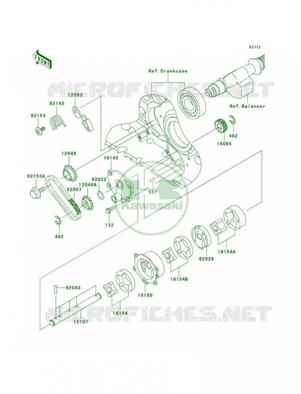 Oil Pump Kawasaki MOTOS 2000 2008 Vulcan 2000  VN2000G8F