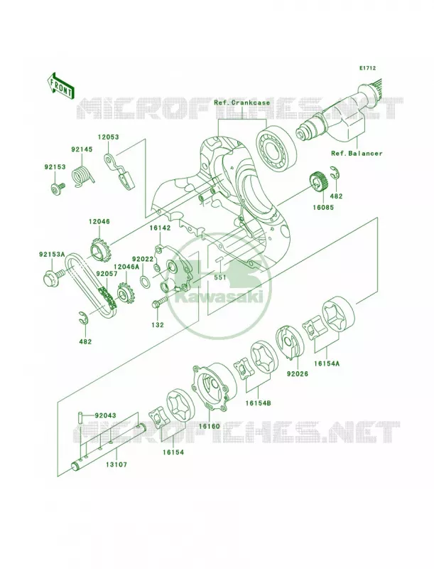 Oil Pump Kawasaki MOTOS 2000 2008 Vulcan 2000 Classic  VN2000H8F