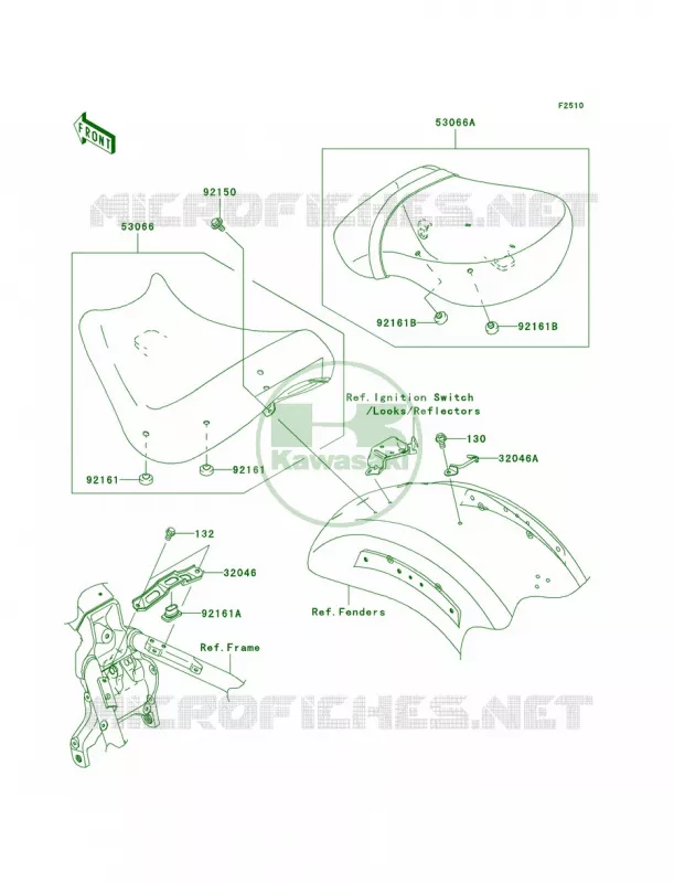 Seat Kawasaki MOTOS 2000 2008 Vulcan 2000 Classic  VN2000H8F