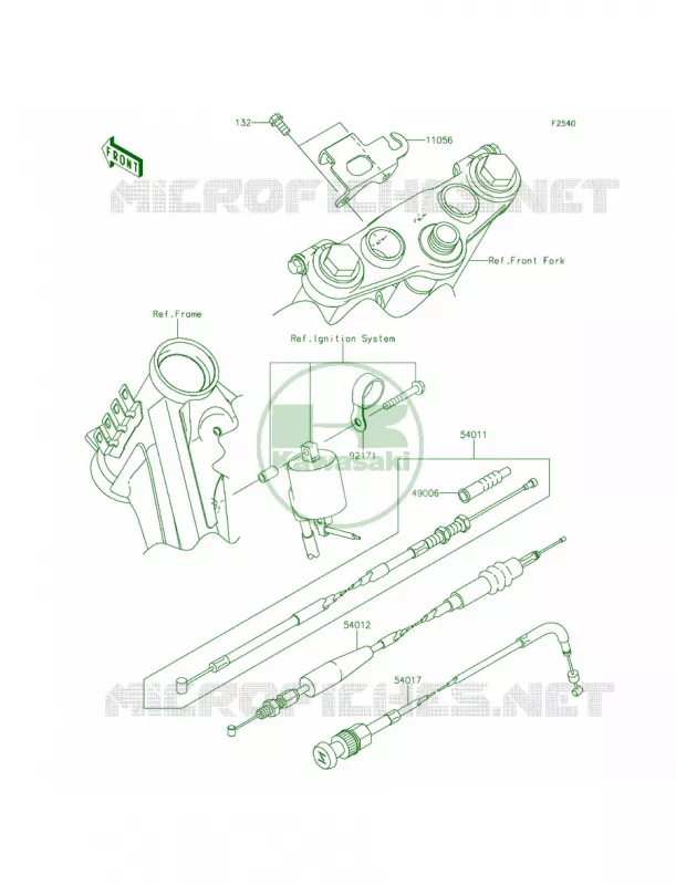 Cables Kawasaki MOTOS 140 2014 KLX140  KLX140AEF