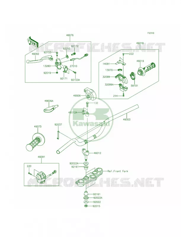 Handlebar Kawasaki MOTOS 140 2014 KLX140  KLX140AEF