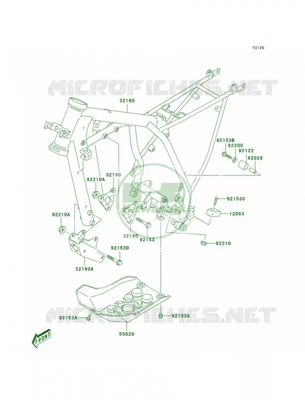 Frame Kawasaki MOTOS 125 2006 KLX125L  KLX125B6F