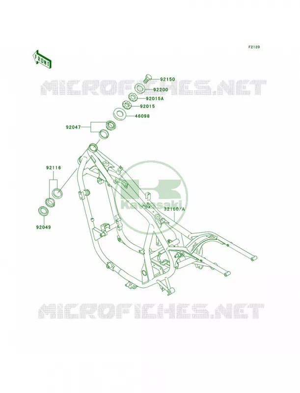 Frame Kawasaki MOTOS 500 2007 Vulcan 500 LTD  EN500C7F