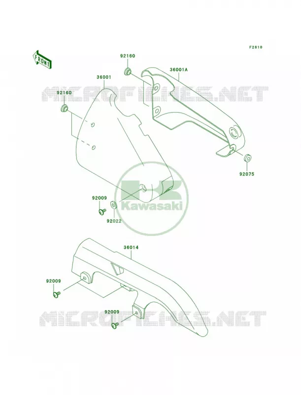 Side CoversChain Cover Kawasaki MOTOS 500 2007 Vulcan 500 LTD  EN500C7F