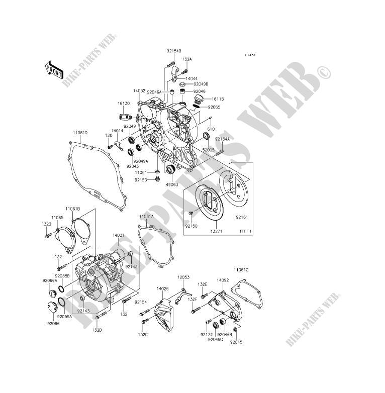 ENGINE COVERS voor Kawasaki Z250SL ABS 2015