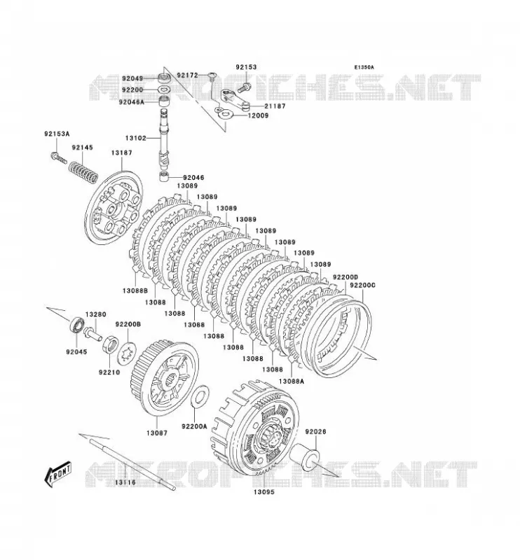 CLUTCH Kawasaki QUAD 400 2005 KFX400  KSF400-A3