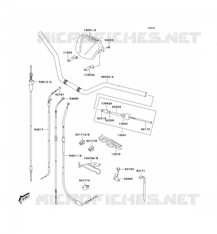 HANDLEBAR Kawasaki QUAD 400 2005 KFX400  KSF400-A3
