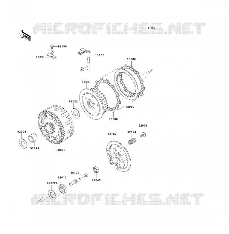 CLUTCH Kawasaki MOTOS 650 2002 KLR650  KL650-A16