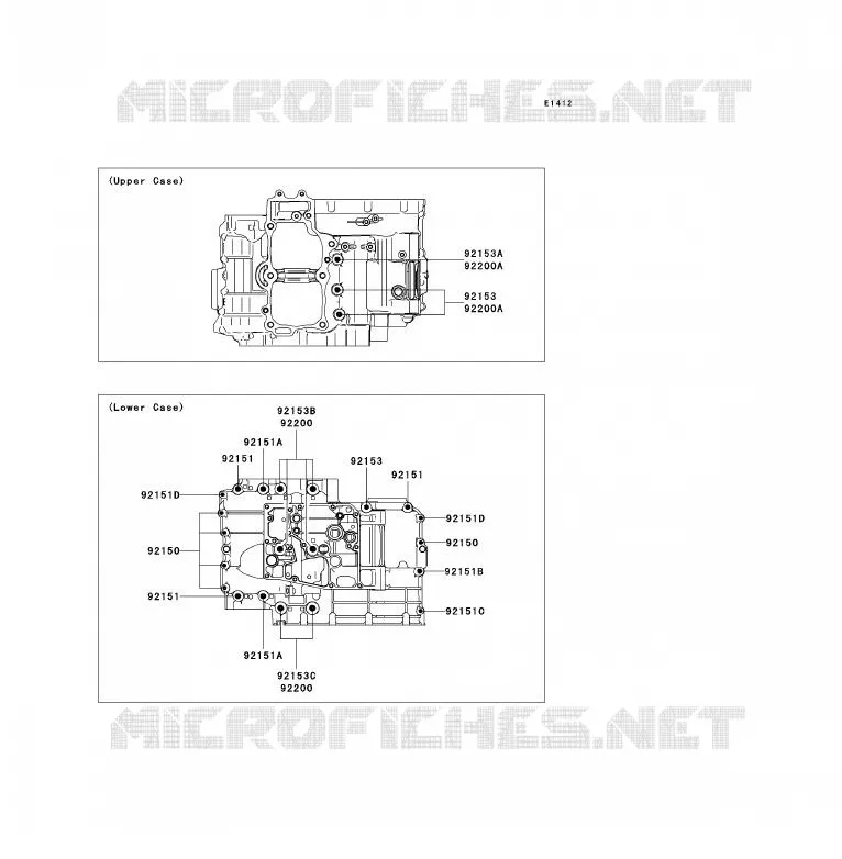 CRANKCASE BOLT Kawasaki MOTOS 650 2012 VERSYS 650 ABS  KLE650DCFW