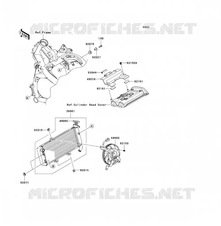 RADIATOR Kawasaki MOTOS 650 2012 VERSYS 650 ABS  KLE650DCFW