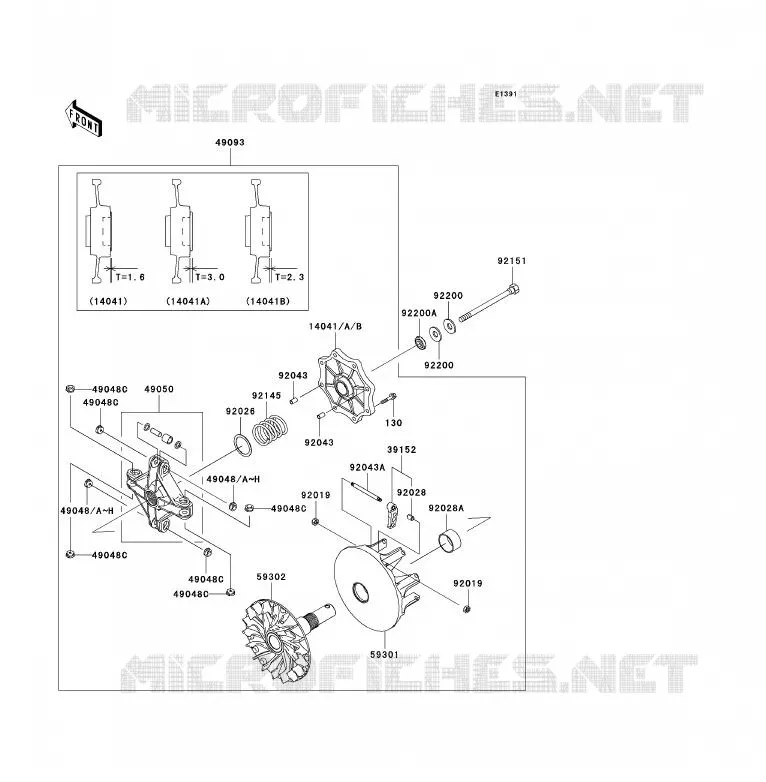 DRIVE CONVERTER Kawasaki QUAD 360 2009 KVF360  KVF360B9F