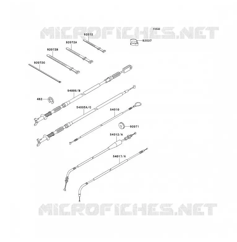 CABLES Kawasaki QUAD 360 2009 KVF360  KVF360B9F