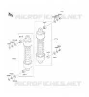 SUSPENSION   SHOCK ABSORBER voor Kawasaki VN1500 CLASSIC 1997
