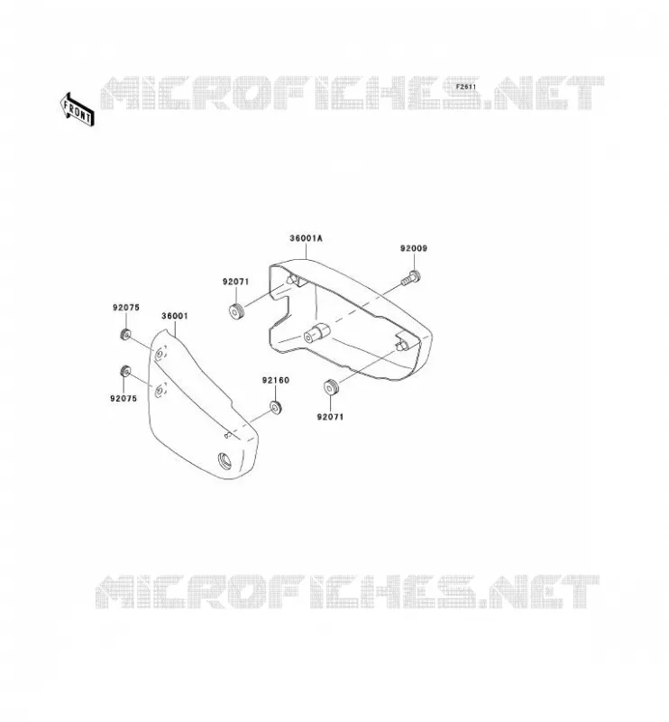 SIDE COWLING Kawasaki MOTOS 1500 1997 VN1500 CLASSIC  VN1500-D2A