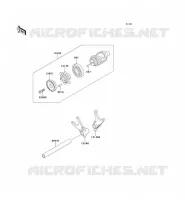 GEAR CHANGE DRUM   SHIFT FORKS voor Kawasaki VN1500 CLASSIC 1997