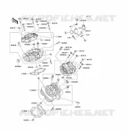 CYLINDER HEAD voor Kawasaki VN1500 CLASSIC 1998