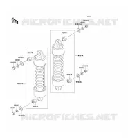 SUSPENSION   SHOCK ABSORBER voor Kawasaki VN1500 CLASSIC 1998