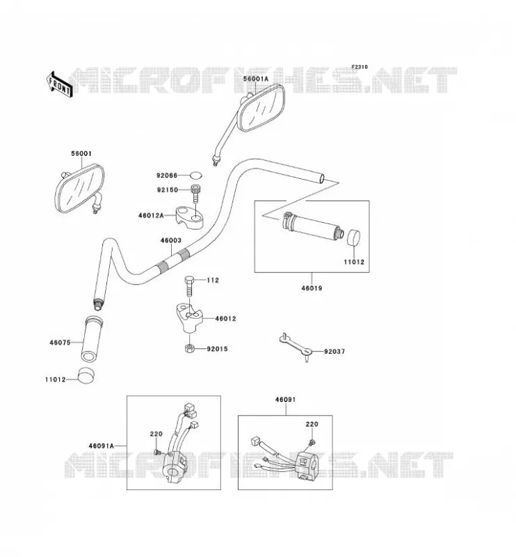 HANDLEBAR Kawasaki MOTOS 1500 1998 VN1500 CLASSIC  VN1500-E1