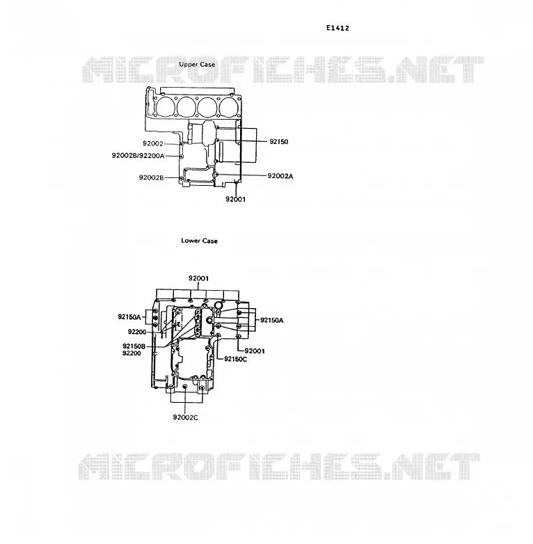 CRANKCASE BOLT Kawasaki MOTOS 1000 1993 1000GTR  ZG1000-A8