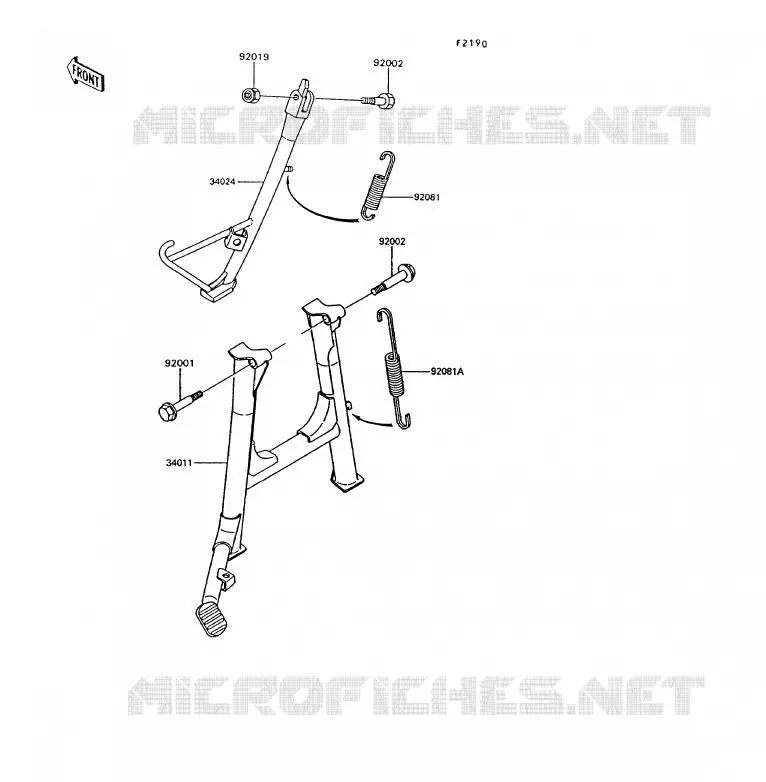STAND Kawasaki MOTOS 1000 1993 1000GTR  ZG1000-A8