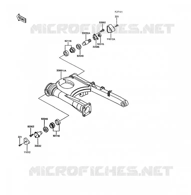 SWINGARM Kawasaki MOTOS 1000 1993 1000GTR  ZG1000-A8