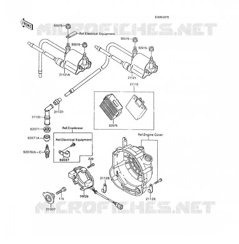 IGNITION SYSTEM Kawasaki MOTOS 600 1996 GPX600R  ZX600-C9