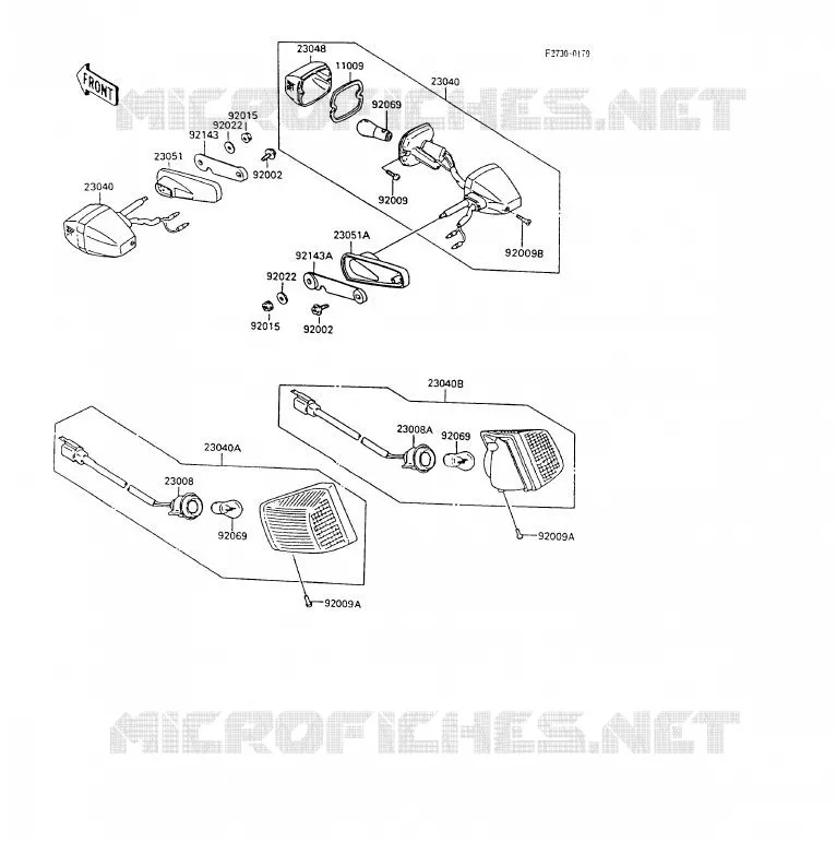 INDICATORS Kawasaki MOTOS 600 1996 GPX600R  ZX600-C9