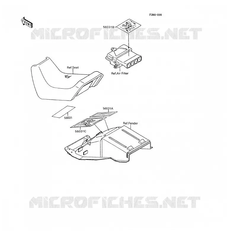 LABELS Kawasaki MOTOS 600 1996 GPX600R  ZX600-C9