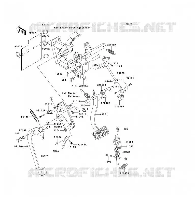 BRAKE PEDAL - THROTTLE LEVER Kawasaki SSV 750 2012 TERYX 750 FI 4X4 LE  KRF750VCS