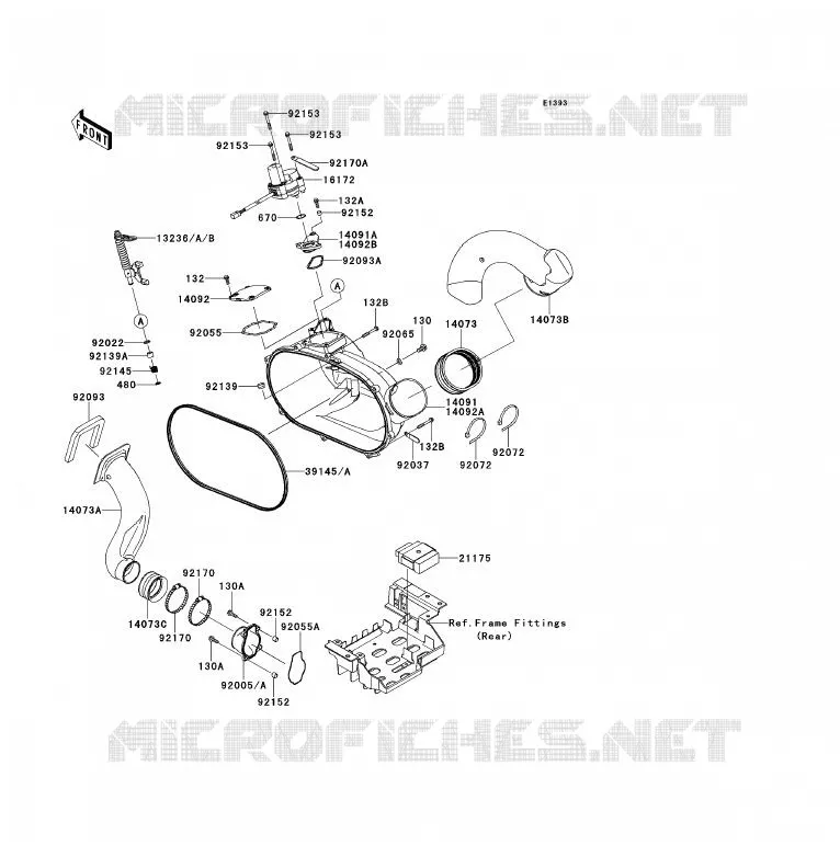 CONVERTER COVER Kawasaki SSV 750 2012 TERYX 750 FI 4X4 LE  KRF750VCS