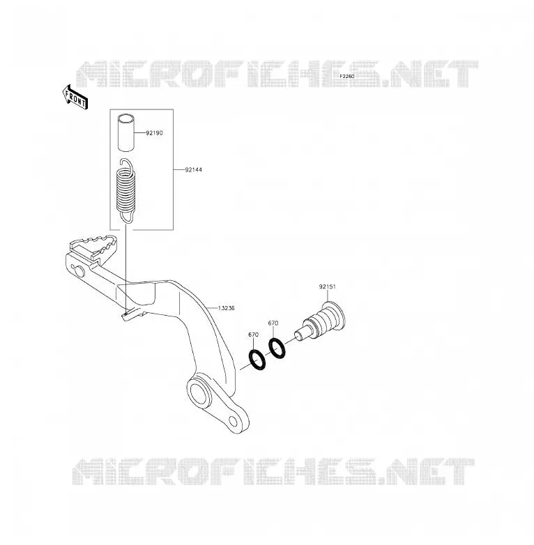 BRAKE PEDAL Kawasaki TOUT-TERRAIN 85 2016 KX85 - KX85 II  KX85DGF