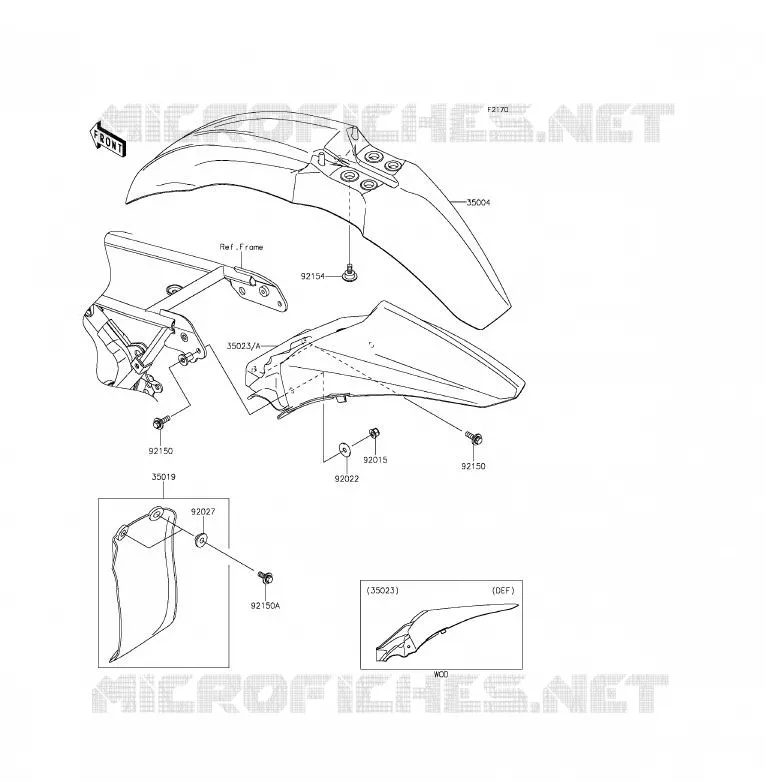 FENDER Kawasaki TOUT-TERRAIN 85 2016 KX85 - KX85 II  KX85DGF
