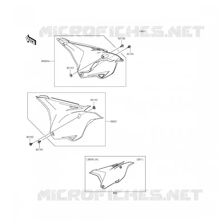 SIDE COWLING Kawasaki TOUT-TERRAIN 85 2016 KX85 - KX85 II  KX85DGF