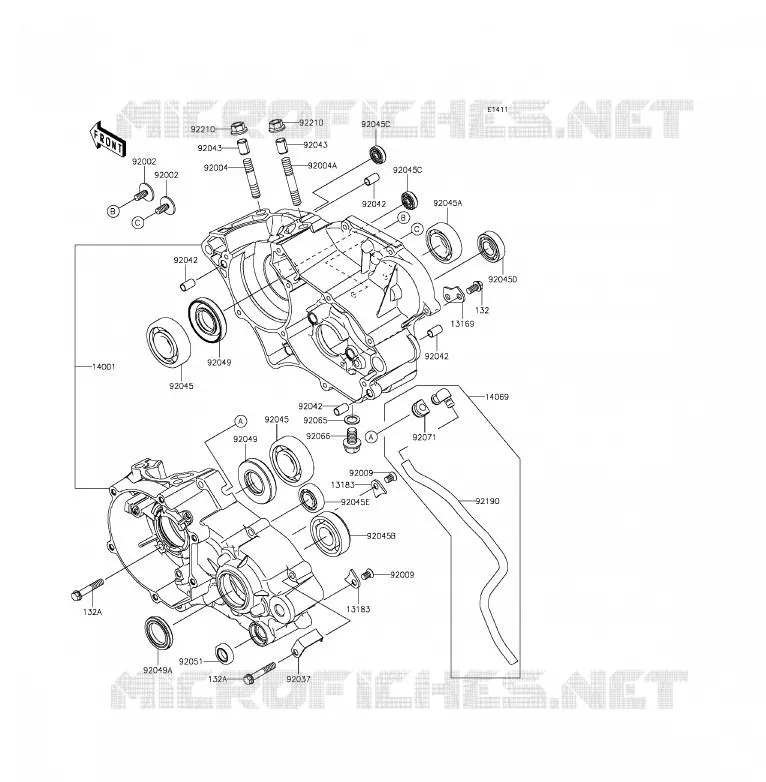 CRANKCASE(S) Kawasaki TOUT-TERRAIN 85 2016 KX85 - KX85 II  KX85DGF