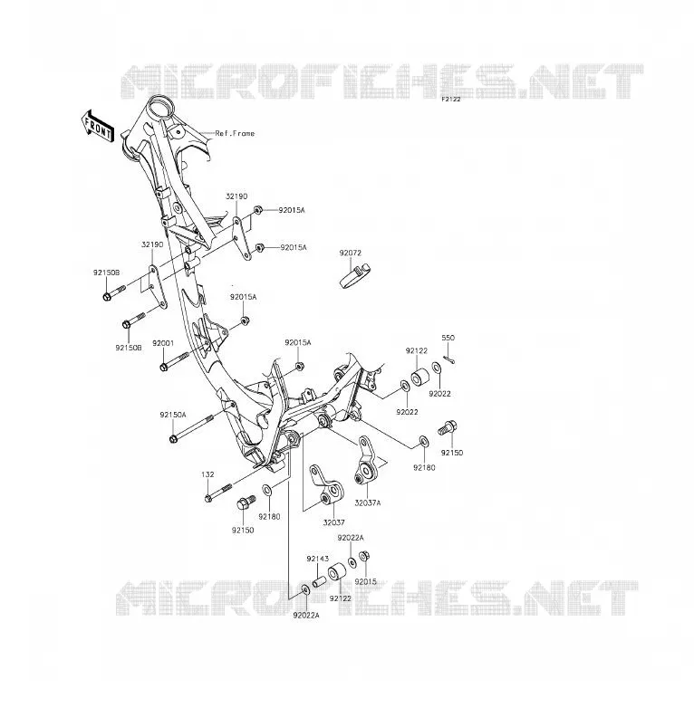 ENGINE MOUNT Kawasaki TOUT-TERRAIN 85 2016 KX85 - KX85 II  KX85DGF