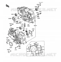 CRANKCASE(S) voor Kawasaki KLF220 1988