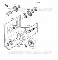 CRANKSHAFT voor Kawasaki KLF220 1988