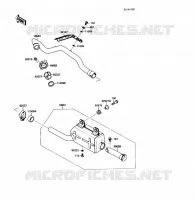 EXHAUST voor Kawasaki KLF220 1988