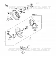 FRONT HUB voor Kawasaki KLF220 1988