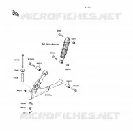 FRONT SUSPENSION   SHOCK ABSORBER voor Kawasaki KLF220 1988