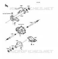 REAR AXLE voor Kawasaki KLF220 1988