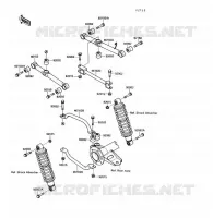 REAR SUSPENSION voor Kawasaki KLF220 1988