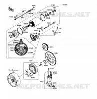 STARTER MOTOR voor Kawasaki KLF220 1988
