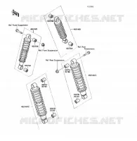 SUSPENSION   SHOCK ABSORBER voor Kawasaki KLF220 1988
