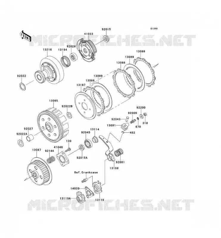 CLUTCH Kawasaki QUAD 220 1999 KLF220  KLF220-A12
